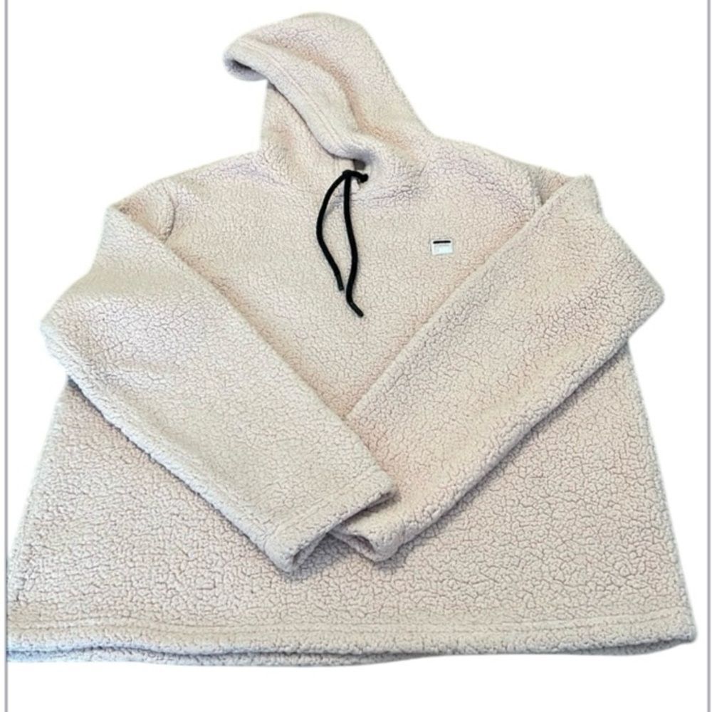 Fila szXL (seems smaller) pink pull over sherpa style hoodie GUC